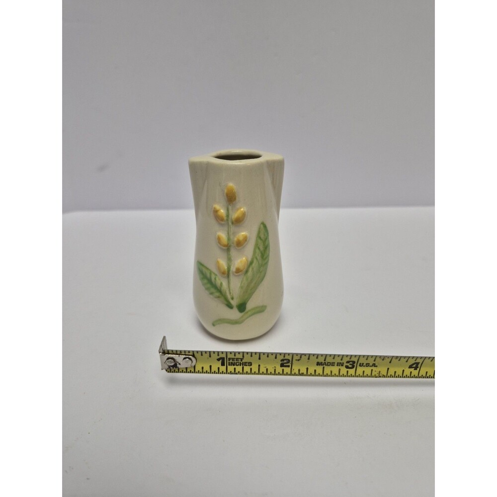 Vintage Shawnee USA Art Pottery Wheat Mini Vase 3 3/8" Tall